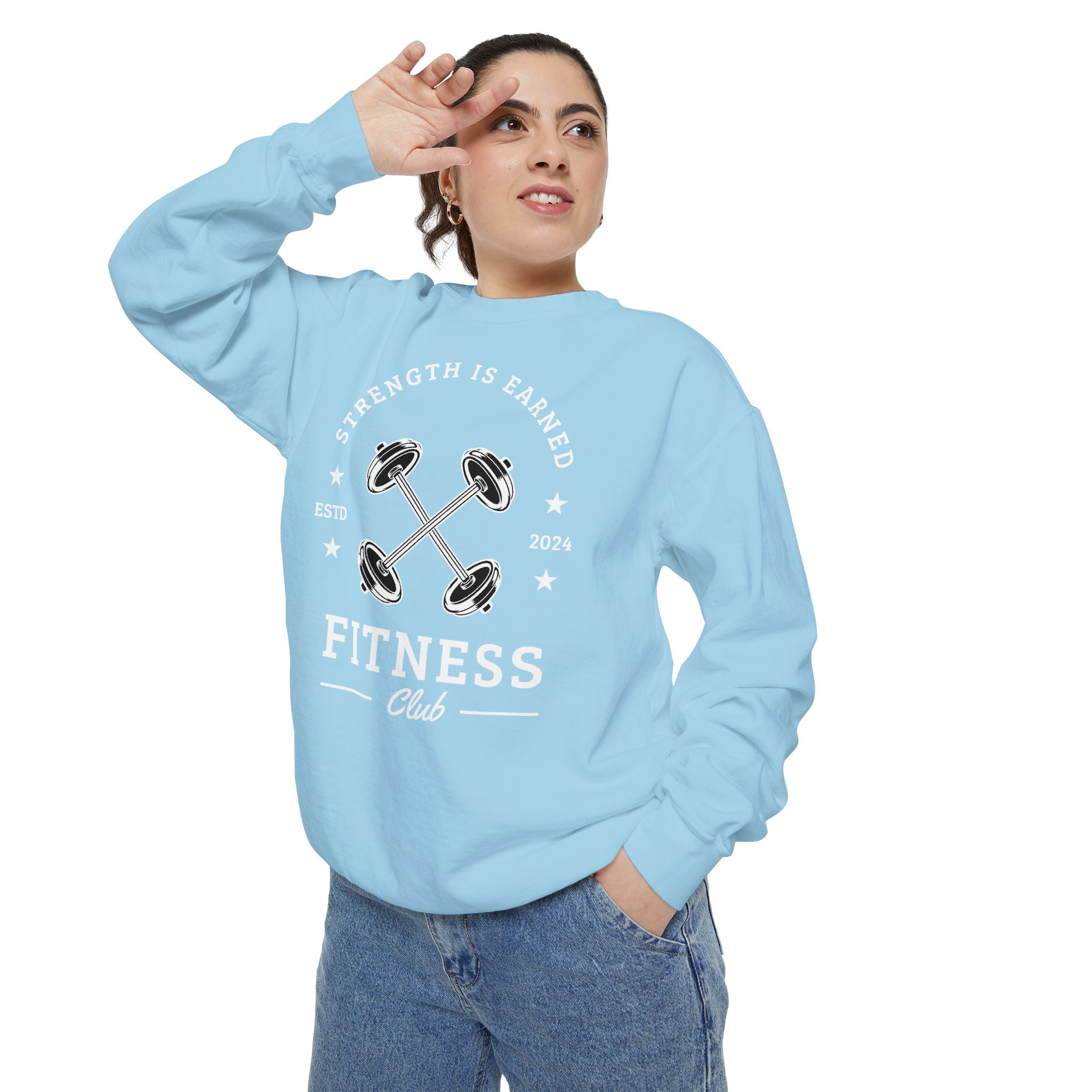 Fitness Club Sweatshirt | "Strength Is Earned" Crewneck