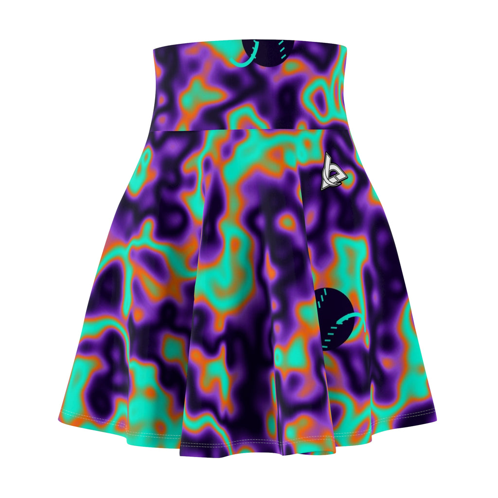 Baseball & Softball Galaxy Glow Marble Flow Women's Athletic Skater Skirt