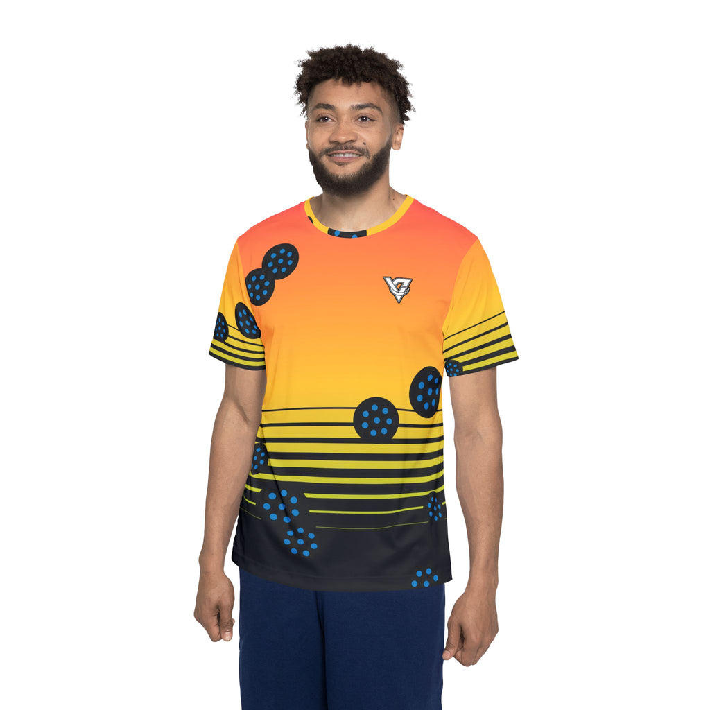 Pickleball Rainbow Rally Horizon Fade Men's Sports Jersey