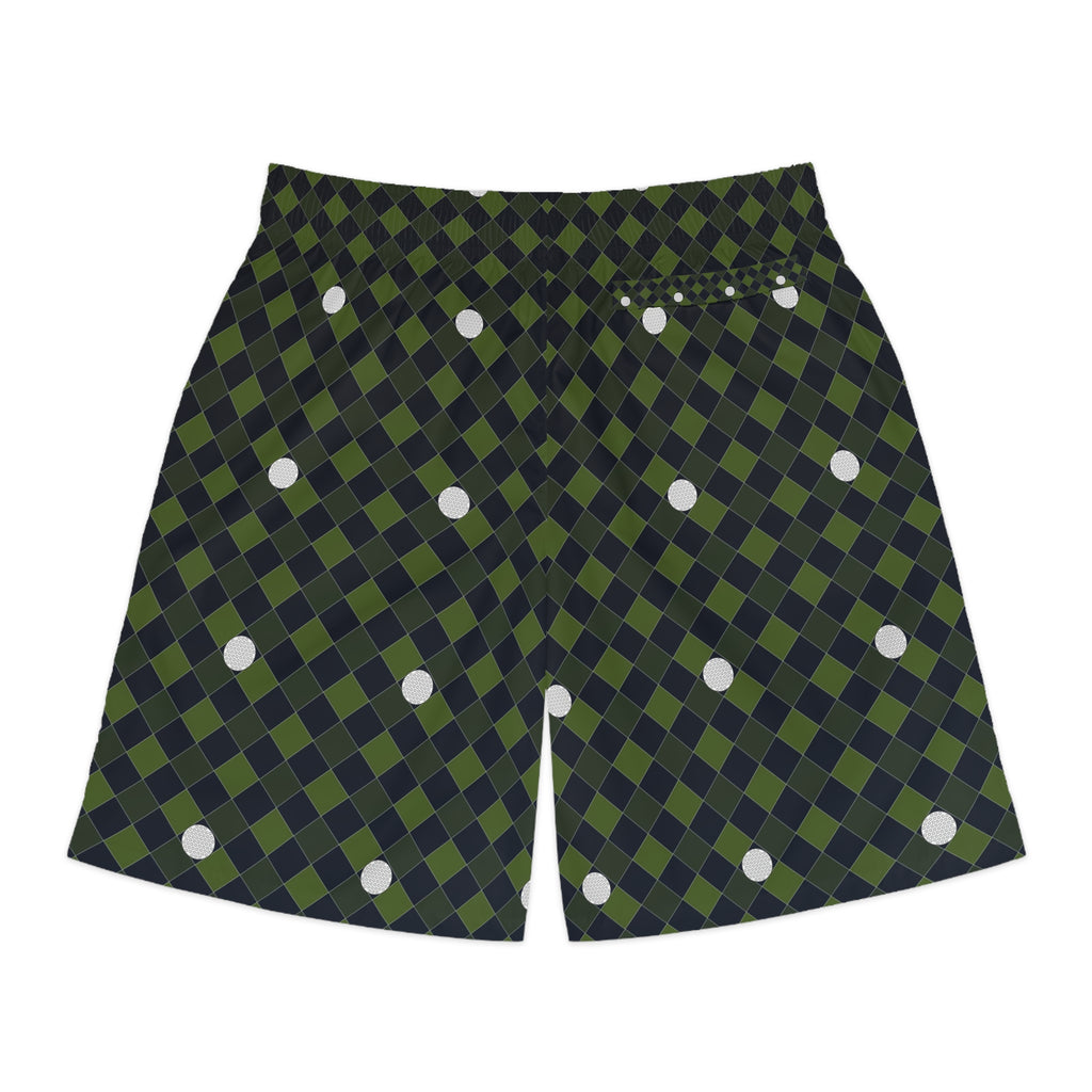 Golf Volt Night Dimple Links Men's Athletic Shorts with Pockets