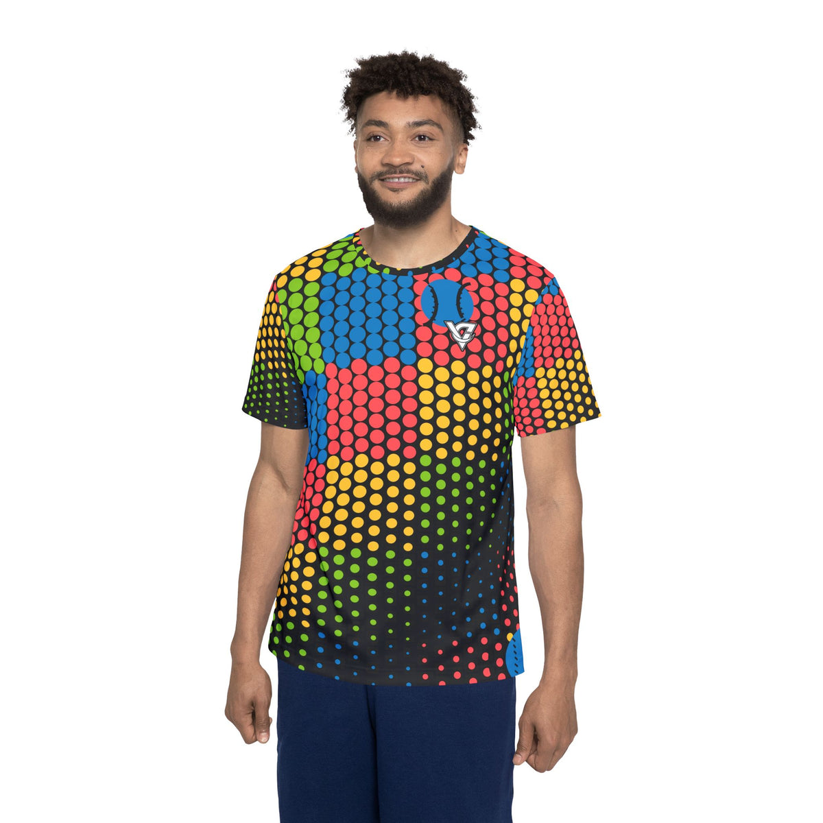 Baseball & Softball Rainbow Rally Halftone Pulse Men's Sports Jersey