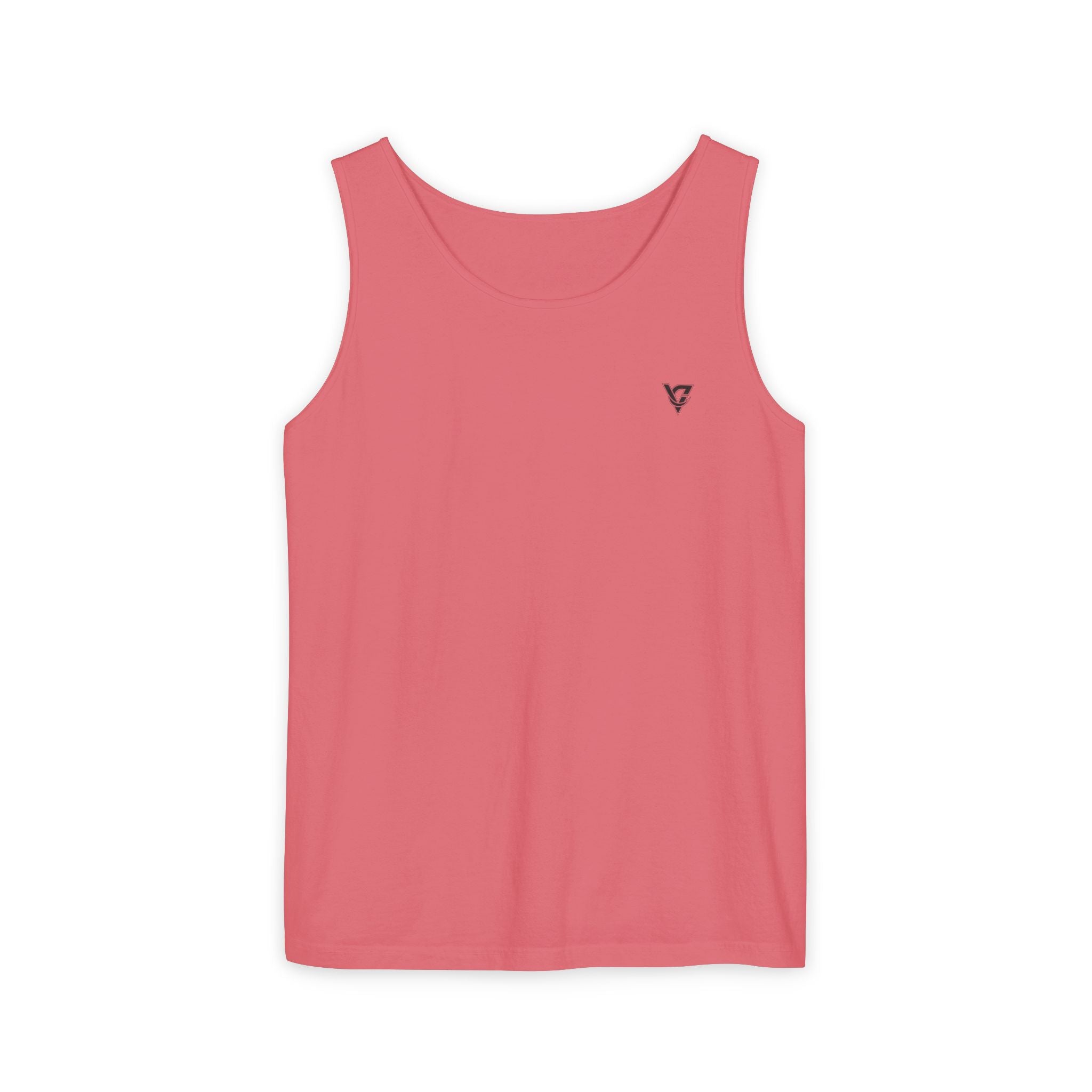 Minimal Geometric Triangle Logo Tank Top | Chest Emblem