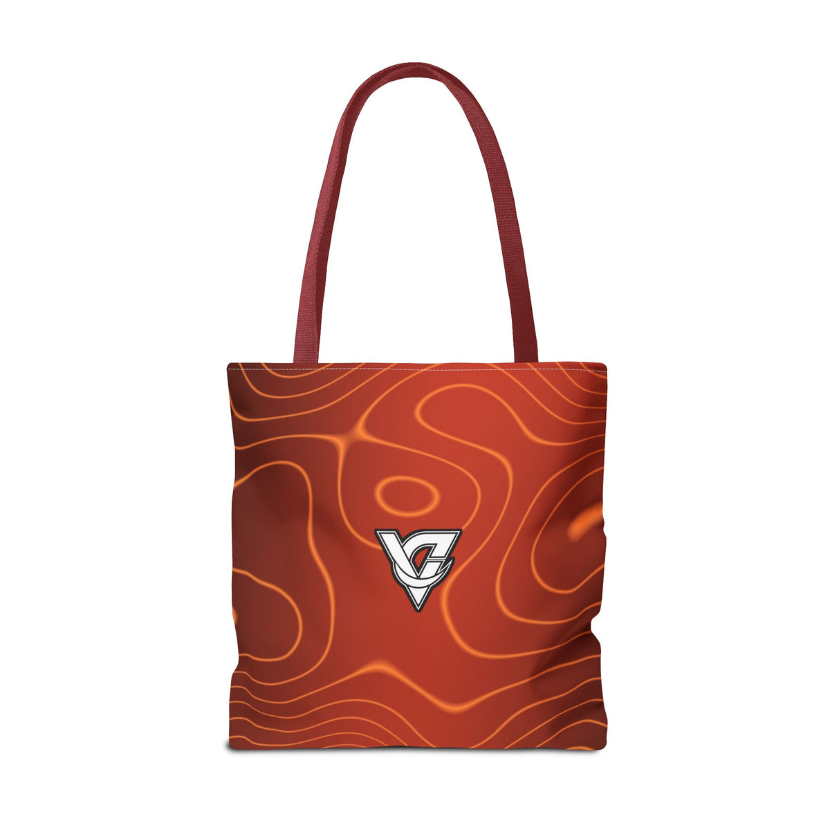 Sunset Orchard Topo Tote Bag — All-Over Print Gym & Everyday Tote