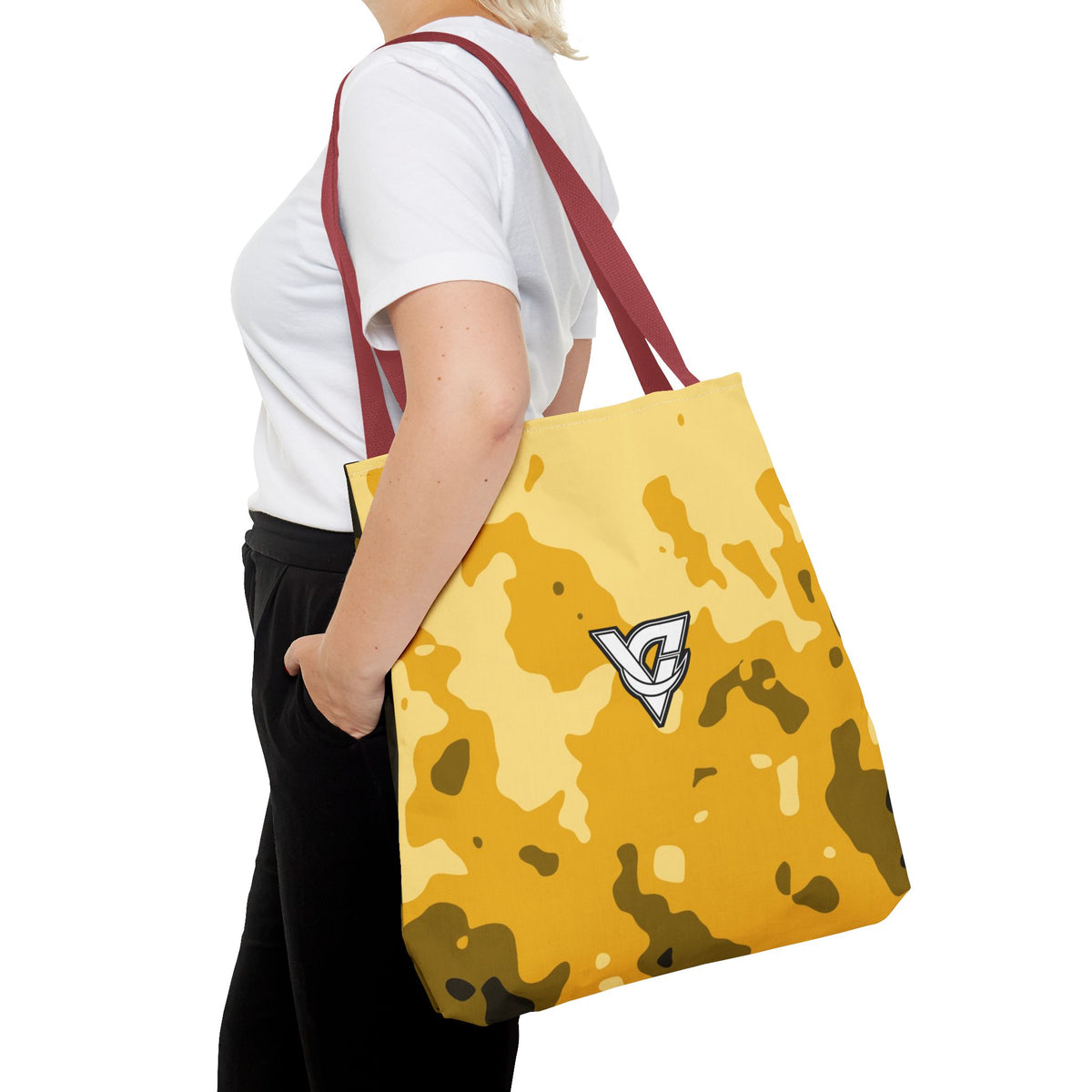 Mustard Magma Tote Bag — All-Over Print Gym & Everyday Tote