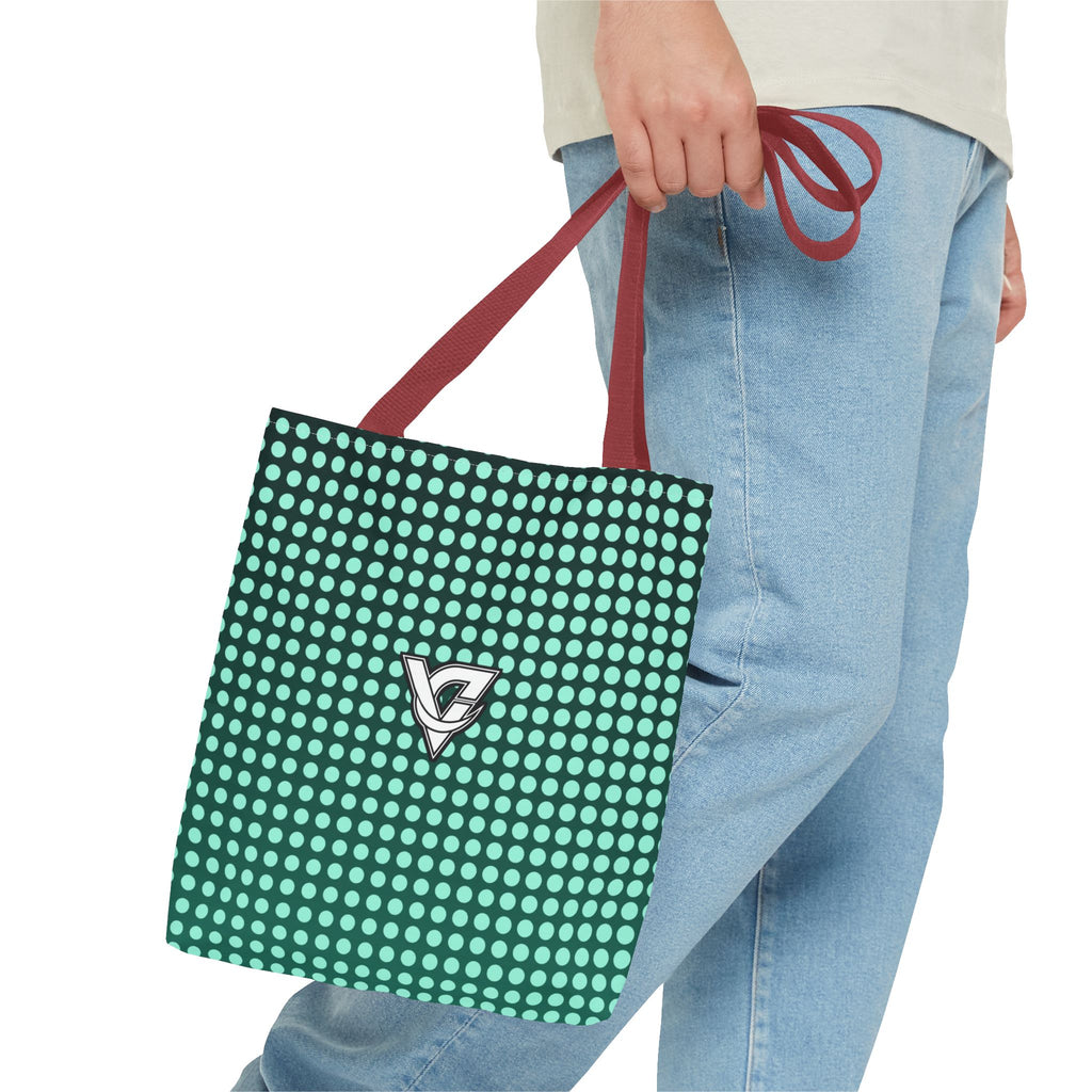 Mint Halftone Tote Bag — All-Over Print Gym & Everyday Tote