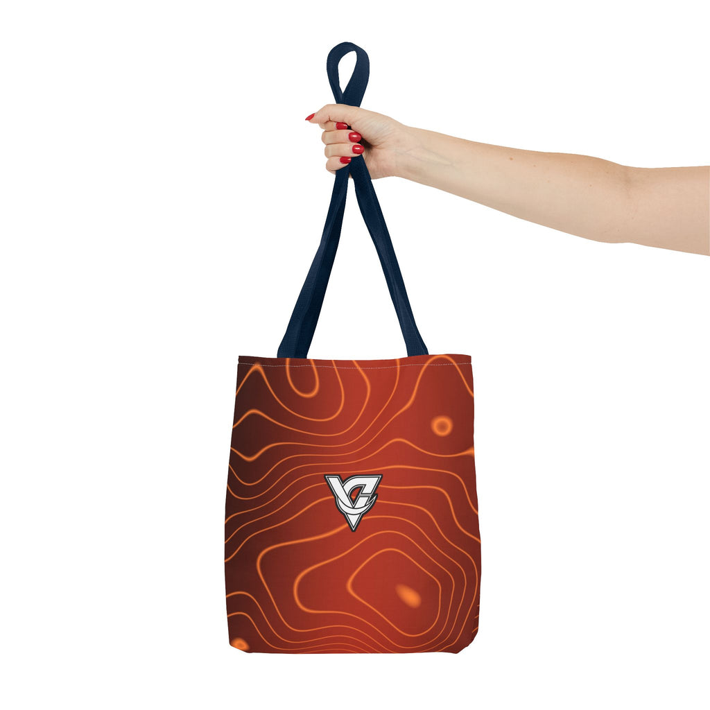 Sunset Orchard Topo Tote Bag — All-Over Print Gym & Everyday Tote