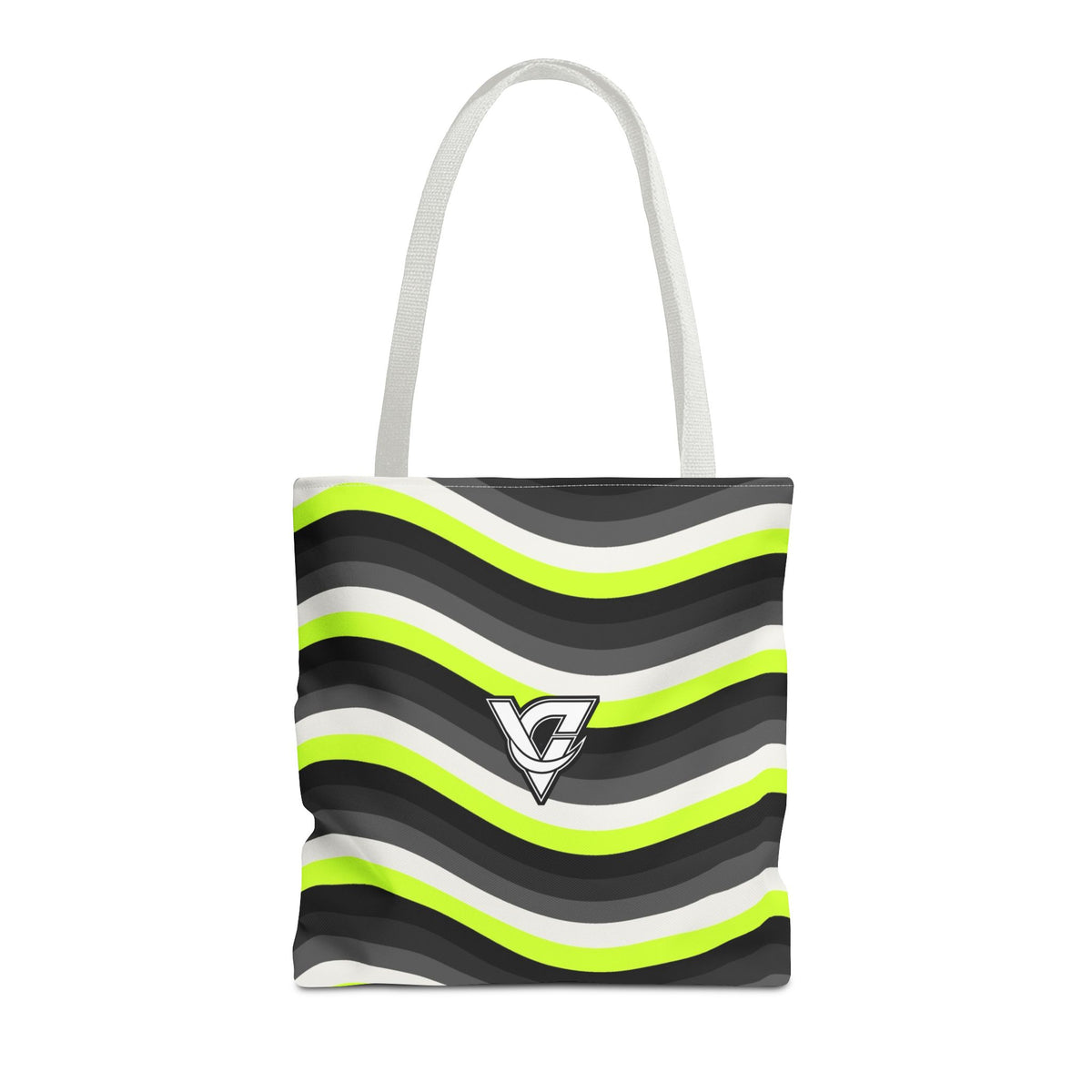Graphite Wave Tote Bag — All-Over Print Gym & Everyday Tote