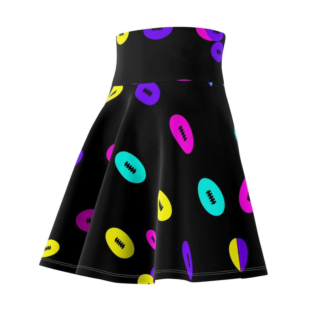 Football Midnight Neon Icon Storm Women's Athletic Skater Skirt