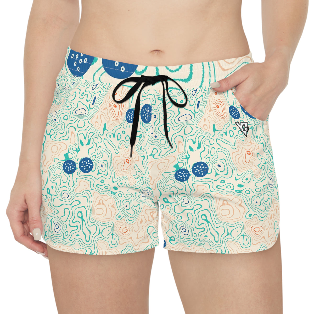 Golf Papaya Splash Topo Trail Women's Athletic Shorts with Pockets