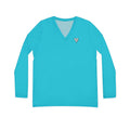 Aqua Essential Women's Long Sleeve V-Neck Athletic Top