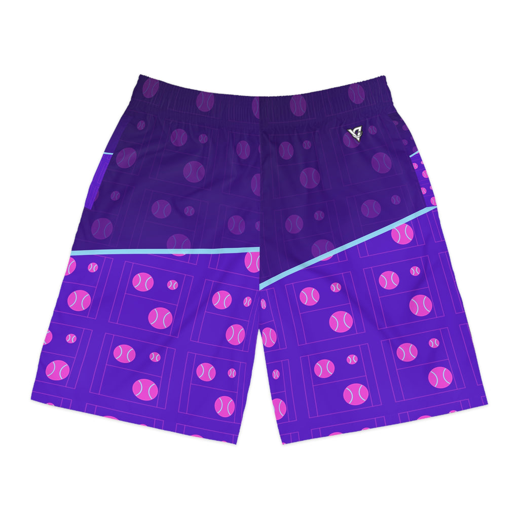 Tennis Ultra Violet Baseline Seam Men's Athletic Shorts with Pockets