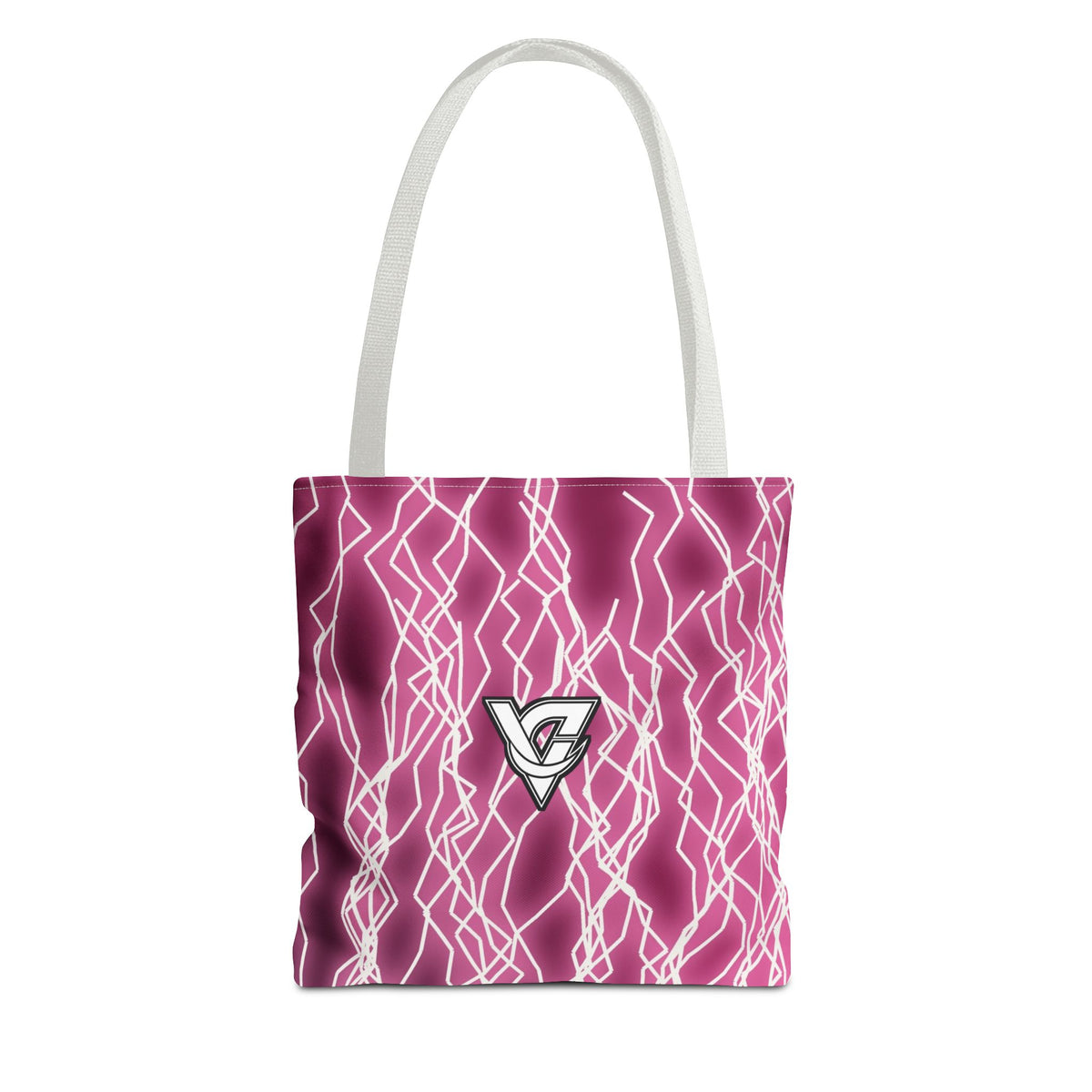Hot Pink Lightning Tote Bag — All-Over Print Gym & Everyday Tote