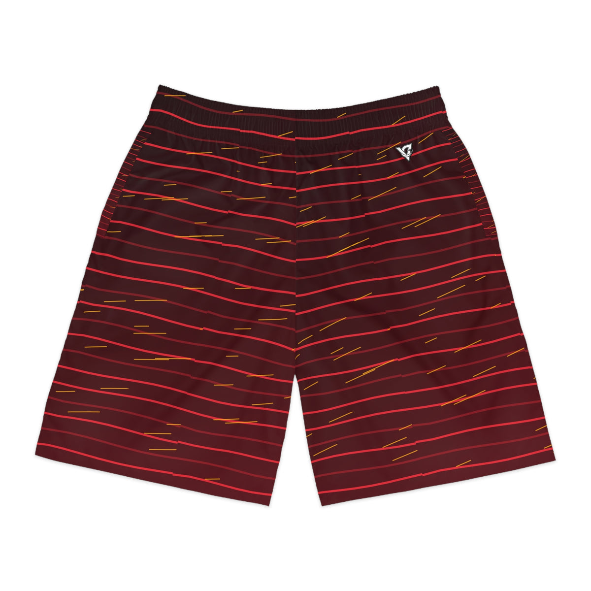 Running Crimson Blaze Pace Lanes Men's Athletic Shorts with Pockets