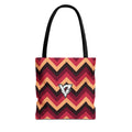 Cranberry Chevron Tote Bag — All-Over Print Gym & Everyday Tote