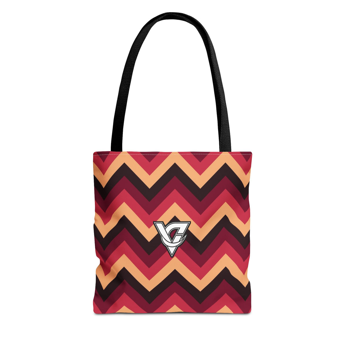 Cranberry Chevron Tote Bag — All-Over Print Gym & Everyday Tote