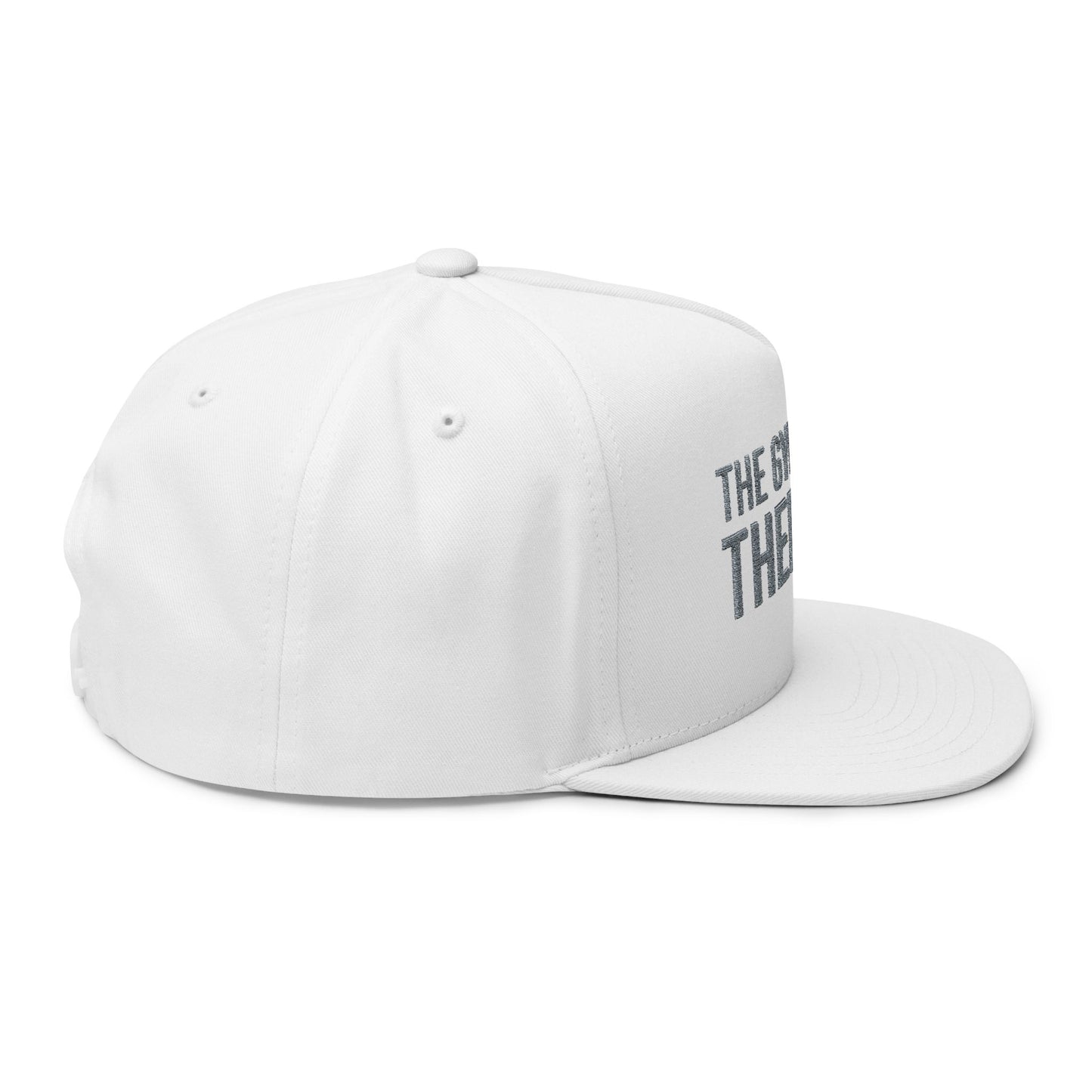 Flat Bill Cap — "The Gym Is My Therapy" Embroidered Fitness Hat
