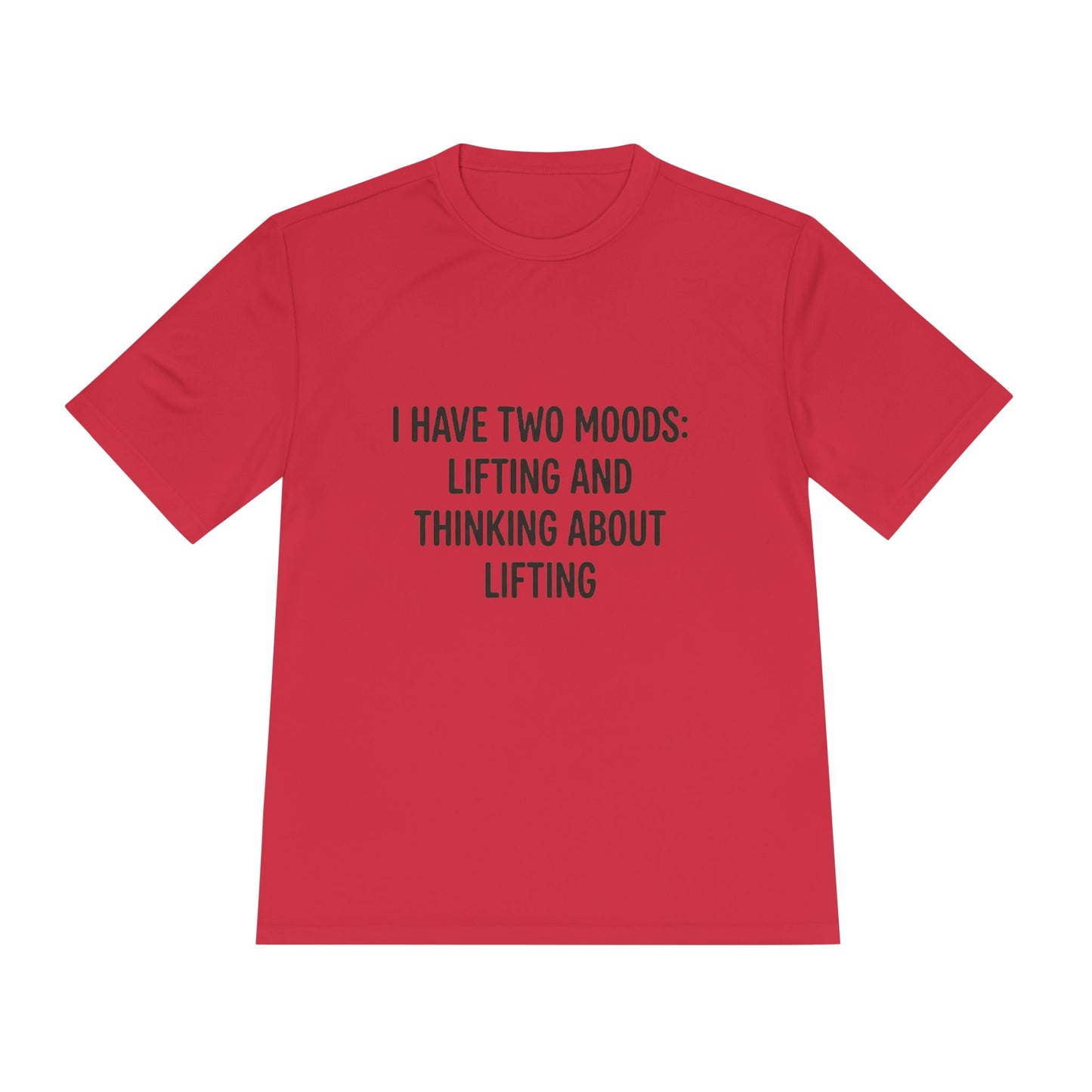 Lifting & Thinking About Lifting Tee — Workout Humor Moisture‑Wicking Shirt