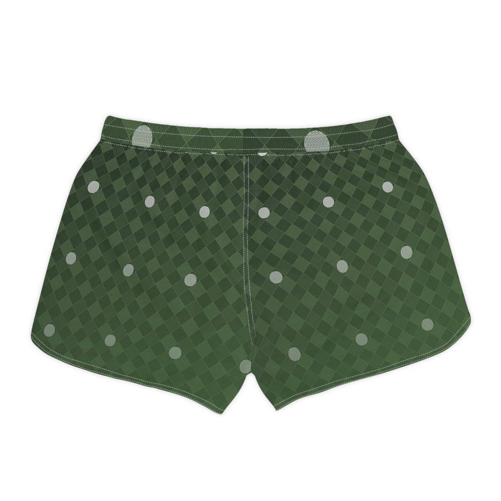 Golf Forest Camo Dimple Links Women's Athletic Shorts with Pockets