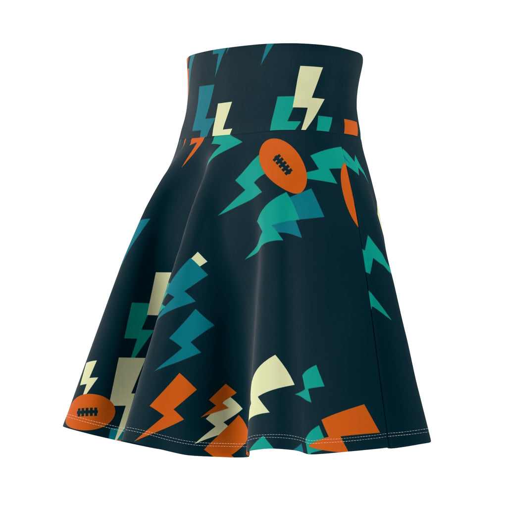 Football Peacock Bolt Strike Women's Athletic Skater Skirt