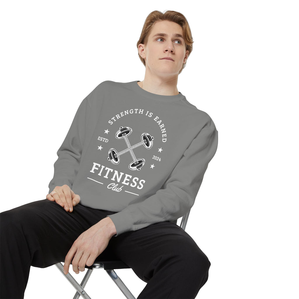 Fitness Club Sweatshirt | "Strength Is Earned" Crewneck