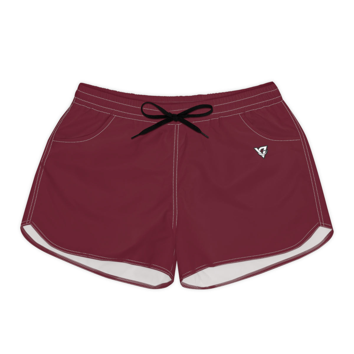 Women's Multipurpose Athletic Shorts with Pockets | Burgundy Essential