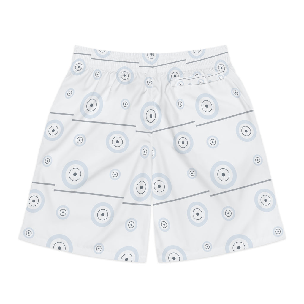 Training & Gym Arctic White Iron Plate Men's Athletic Shorts with Pockets