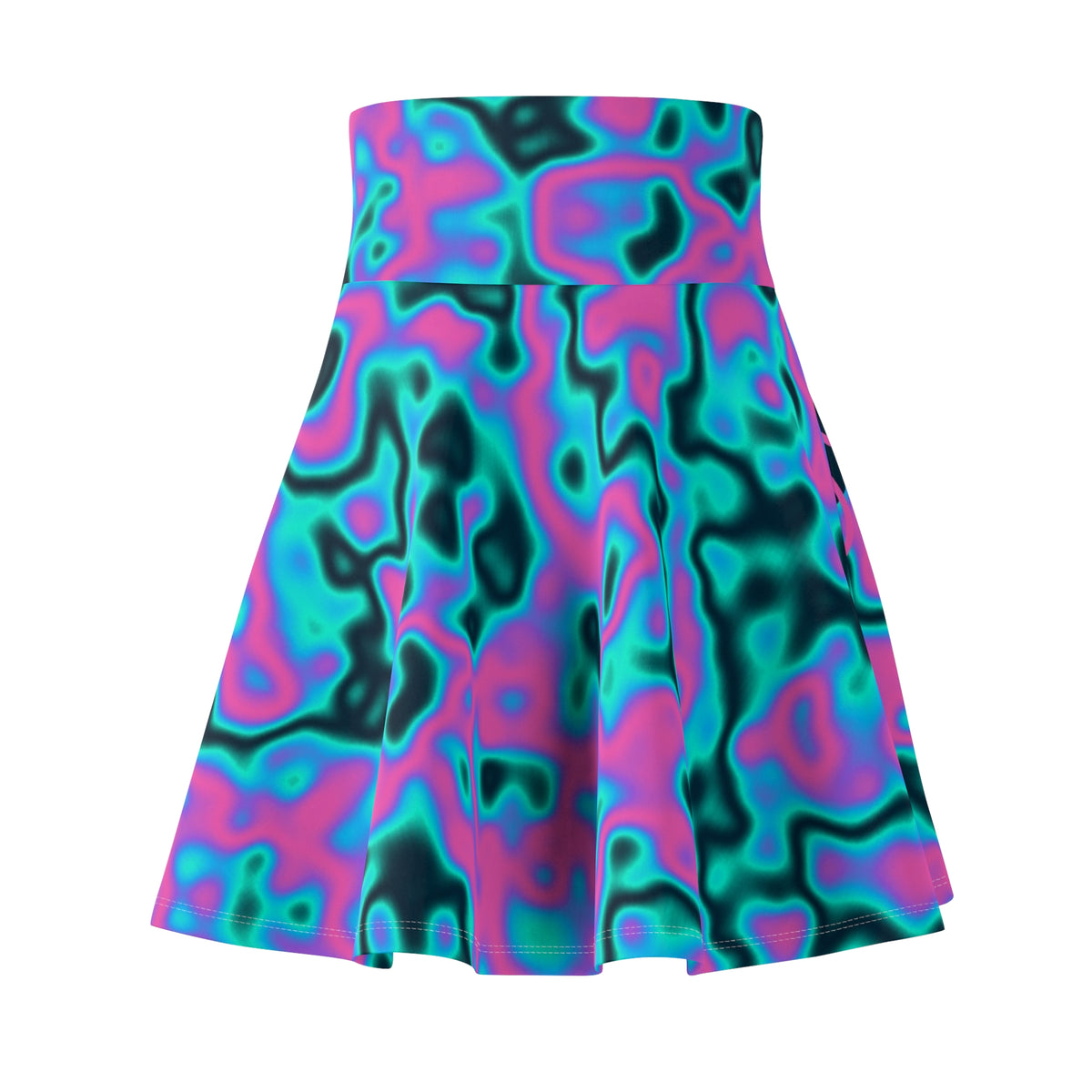 Basketball Neon Lagoon Marble Flow Women's Athletic Skater Skirt