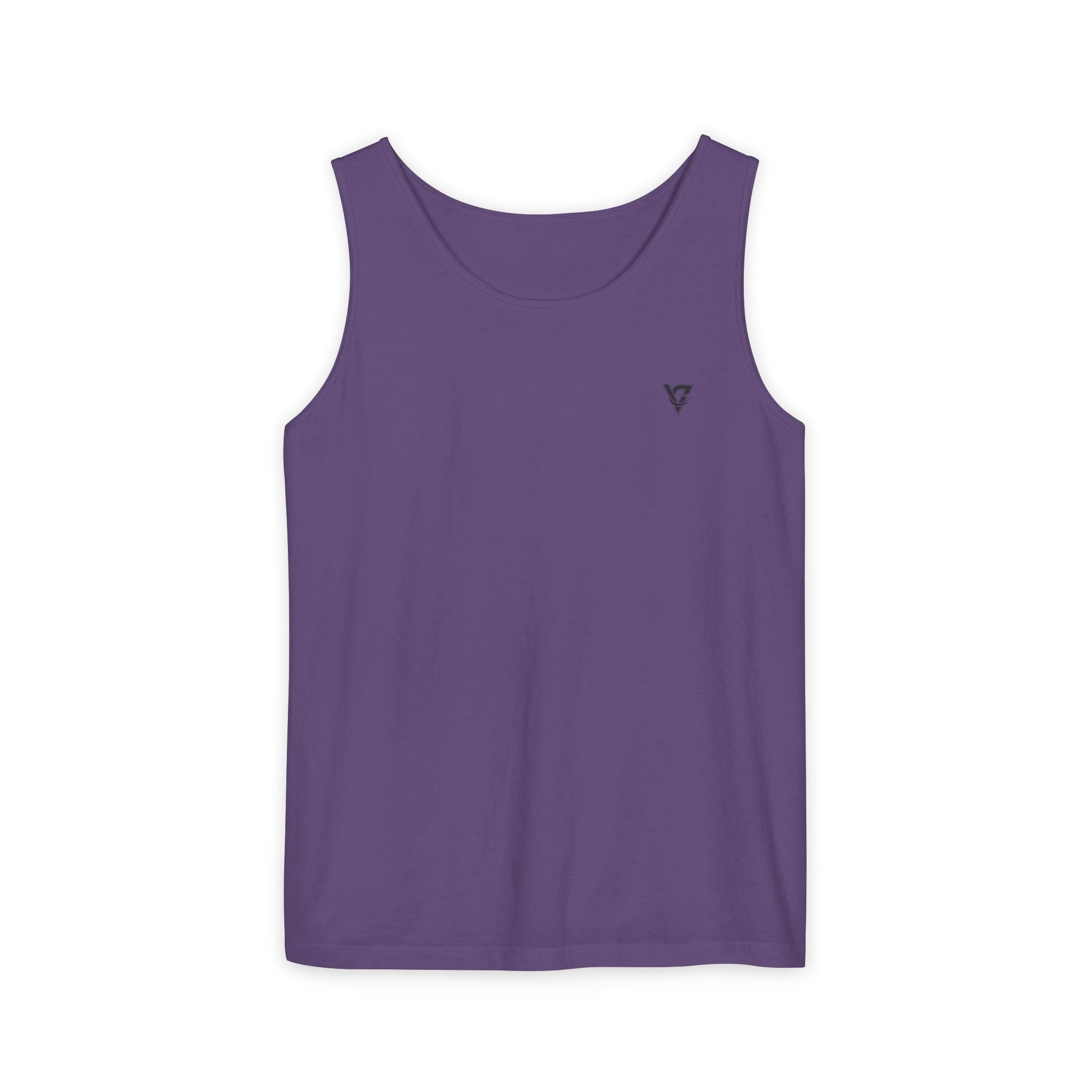 Minimal Geometric Triangle Logo Tank Top | Chest Emblem