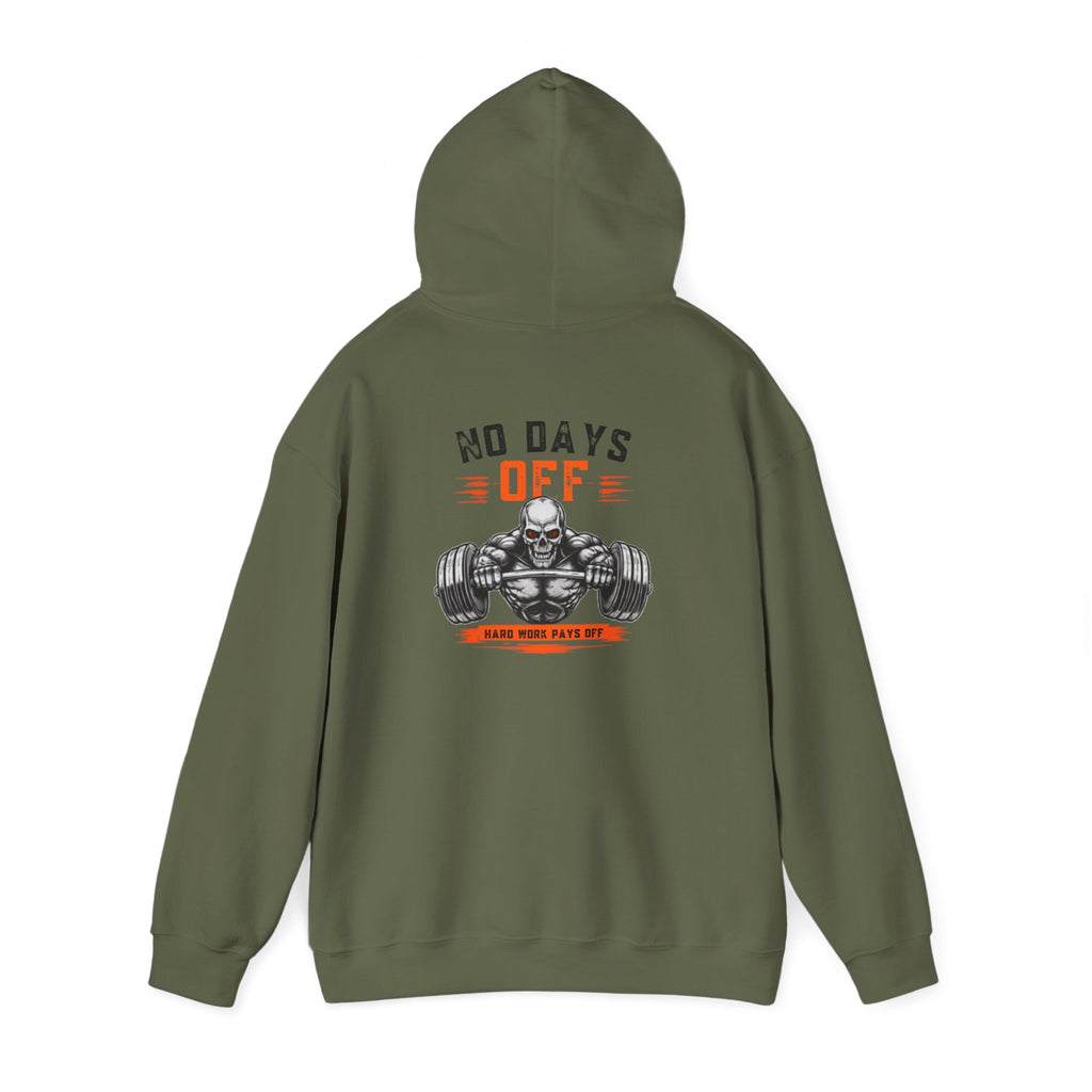 No Days Off | Heavy Hooded Sweatshirt