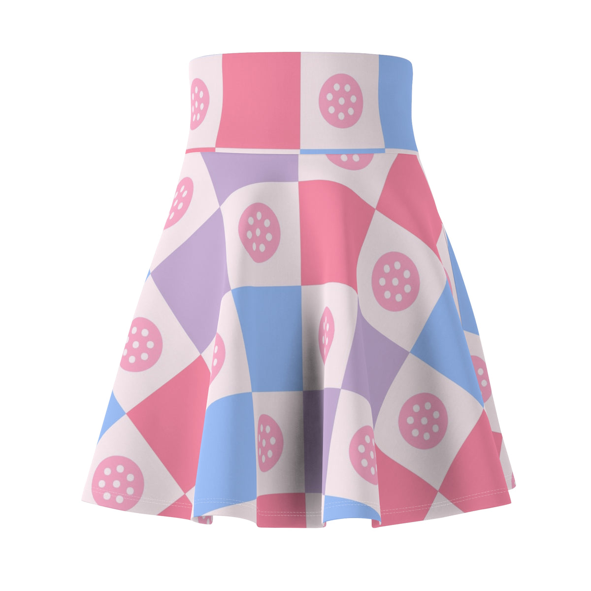 Pickleball Cotton Candy Checker Drive Women's Athletic Skater Skirt