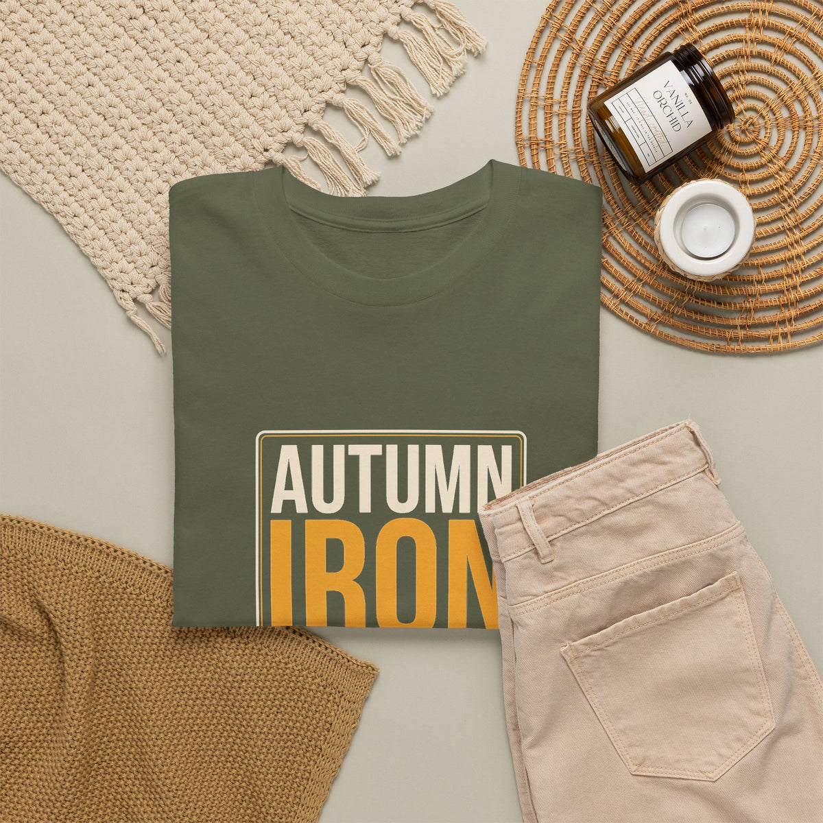 Autumn Iron | Men's Graphic Gym T-Shirt