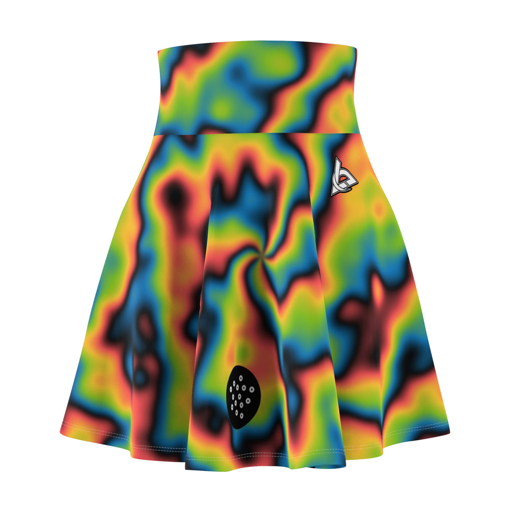 Golf Rainbow Rally Tie-Dye Spin Women's Athletic Skater Skirt