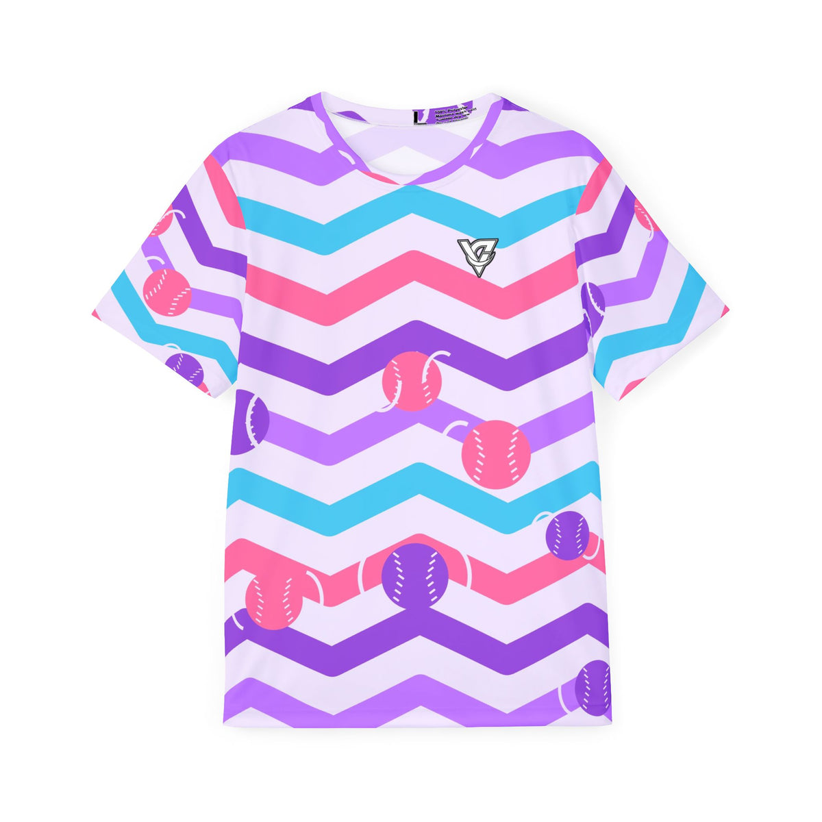 Baseball & Softball Lilac Wave Chevron Rush Men's Sports Jersey