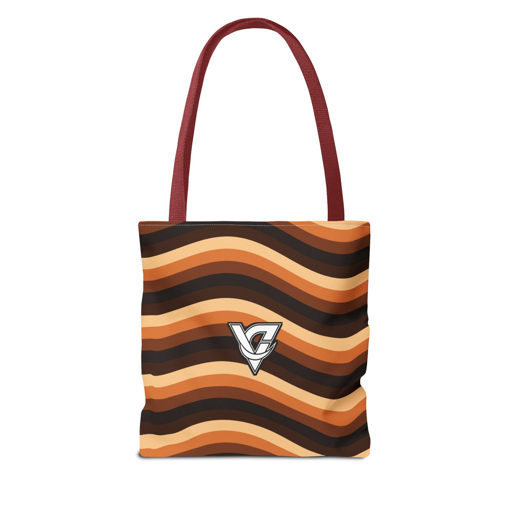 Copper Wave Tote Bag — All-Over Print Gym & Everyday Tote