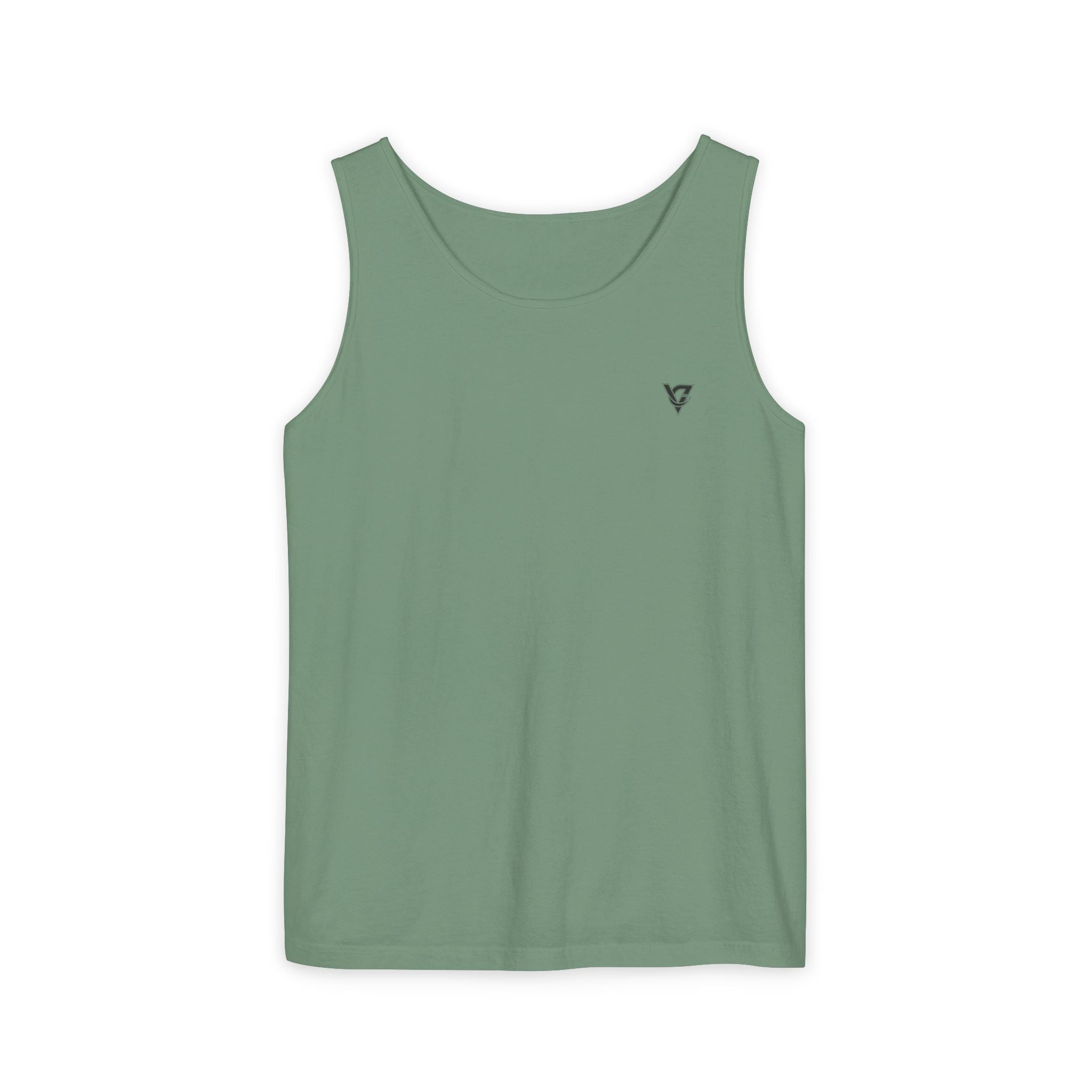 Minimal Geometric Triangle Logo Tank Top | Chest Emblem