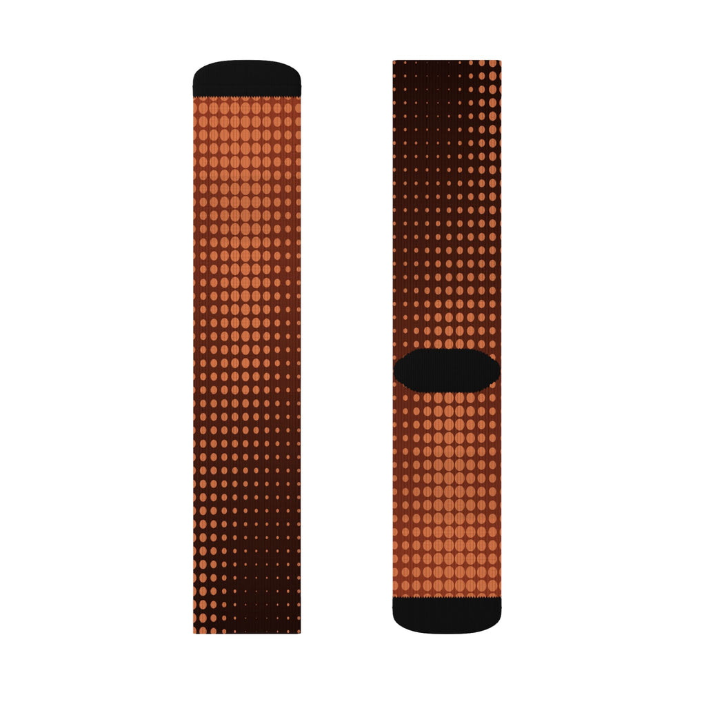 Terracotta Halftone Athletic Crew Socks