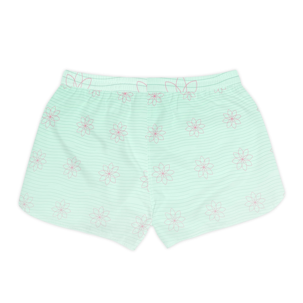 Yoga Mint Glow Flow Lotus Women's Athletic Shorts with Pockets
