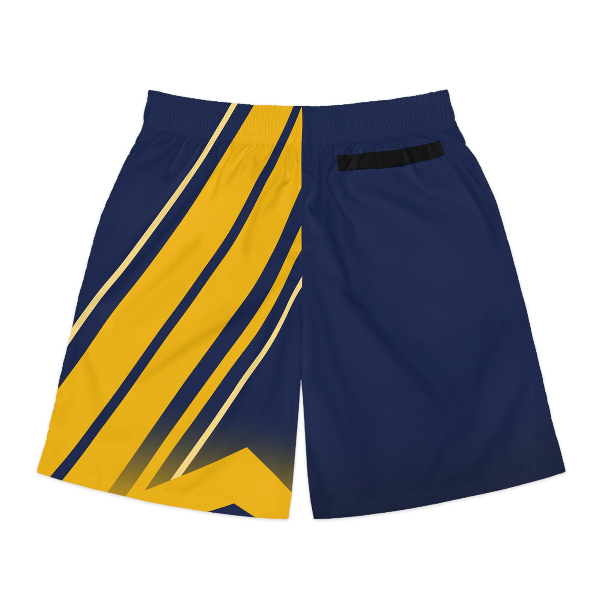 Men's Navy & Gold Running Jogger Shorts with Pockets — Athletic Performance AOP