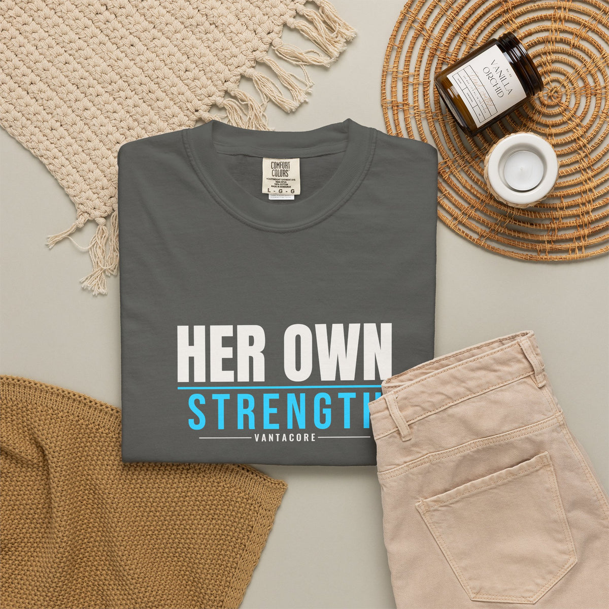 Her Own Strength | Women's Garment-Dyed Graphic Tee