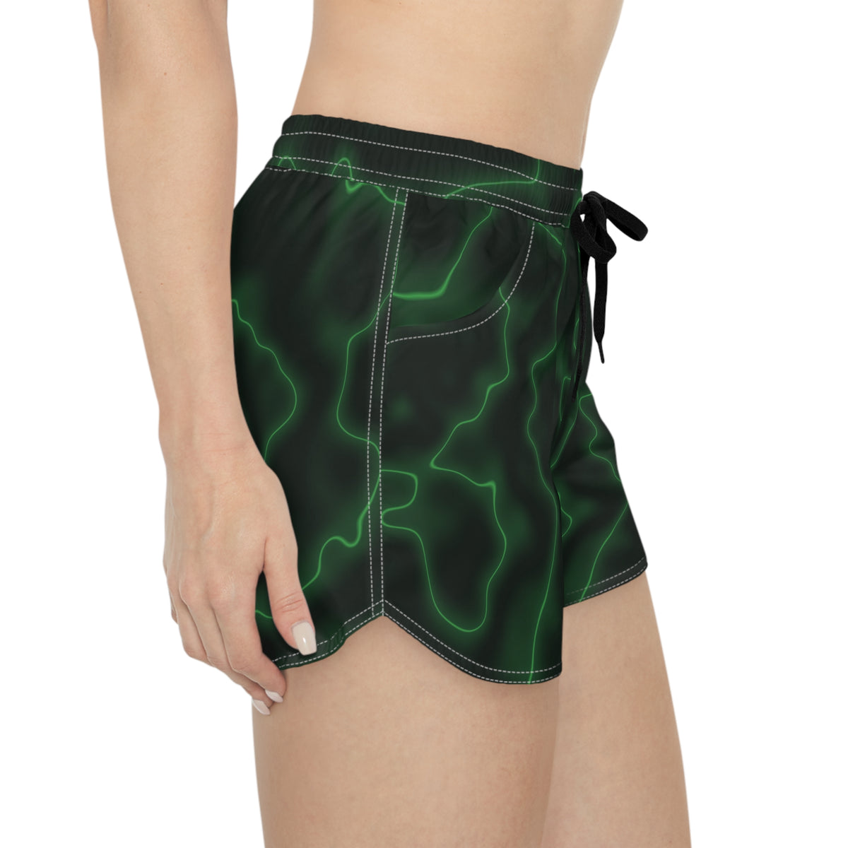 Women's Multipurpose Athletic Shorts with Pockets | Jungle Marble