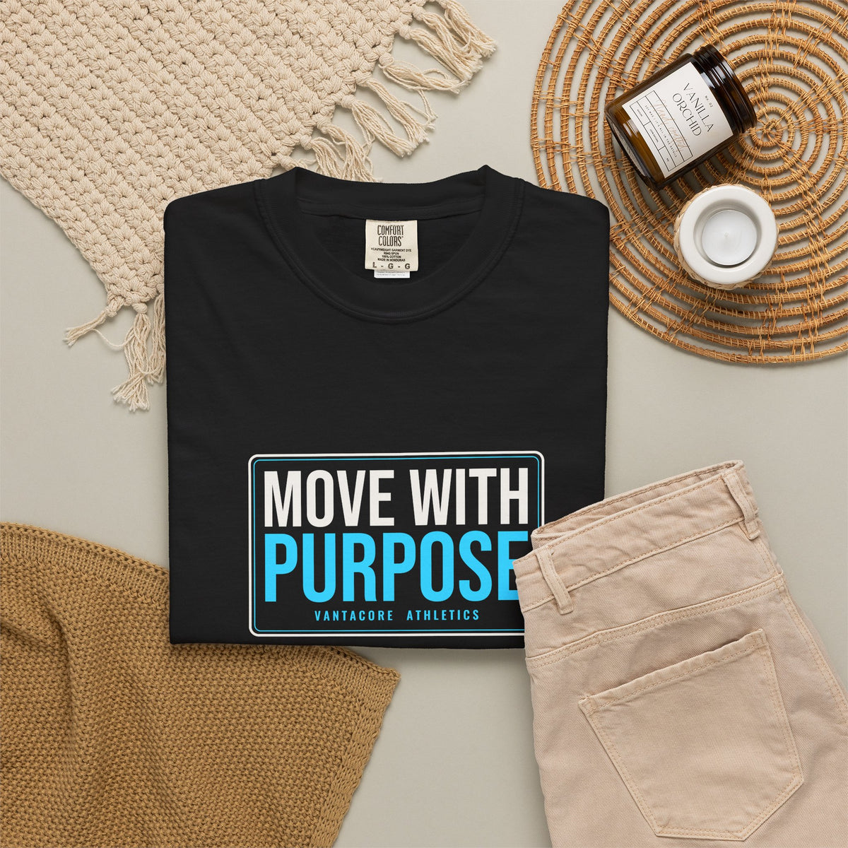 Move With Purpose | Women's Garment-Dyed Graphic Tee