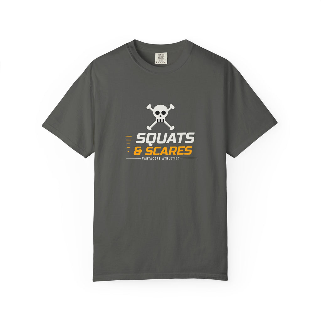 Squats & Scares | Women's Halloween Garment-Dyed Graphic Tee