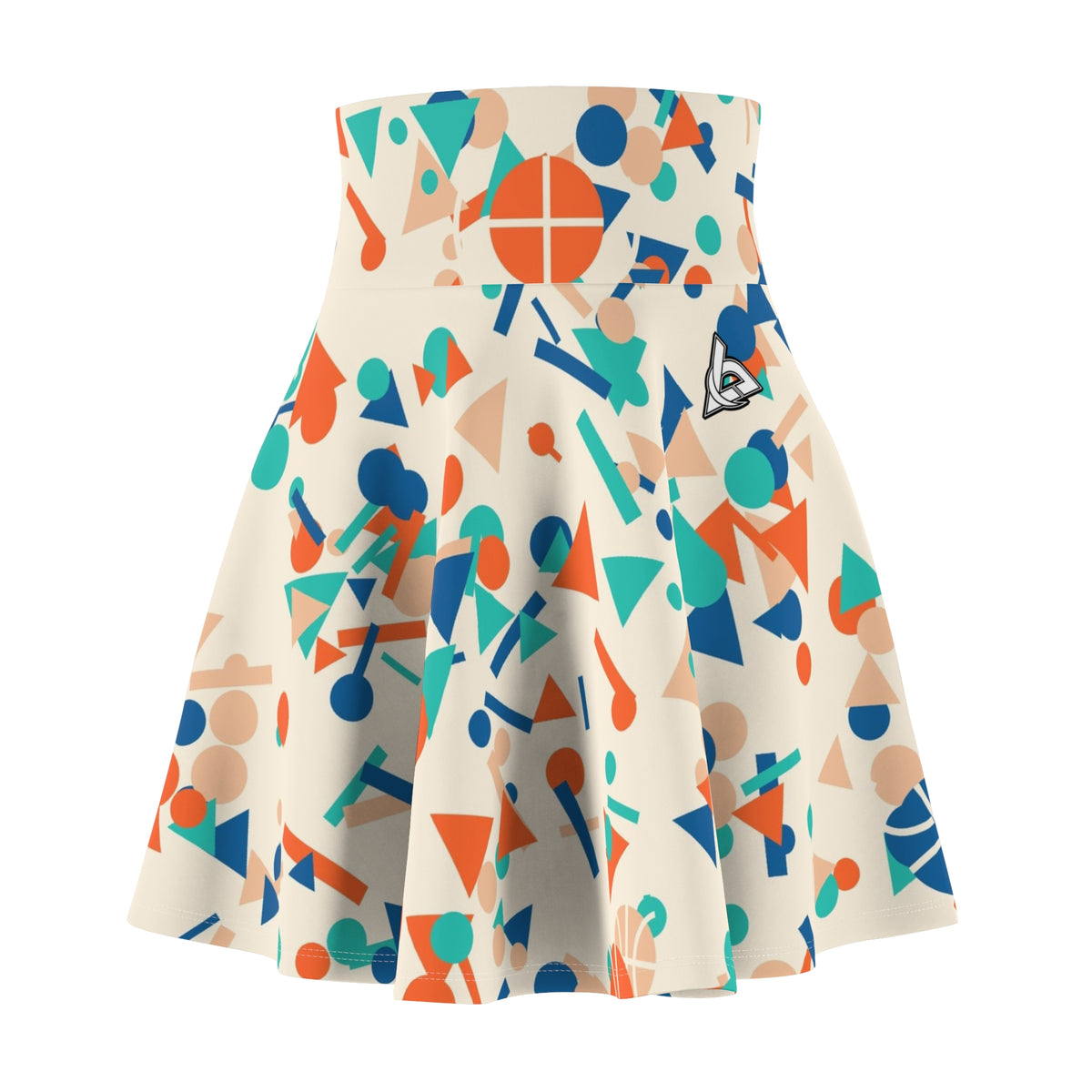 Basketball Papaya Splash Confetti Pop Women's Athletic Skater Skirt