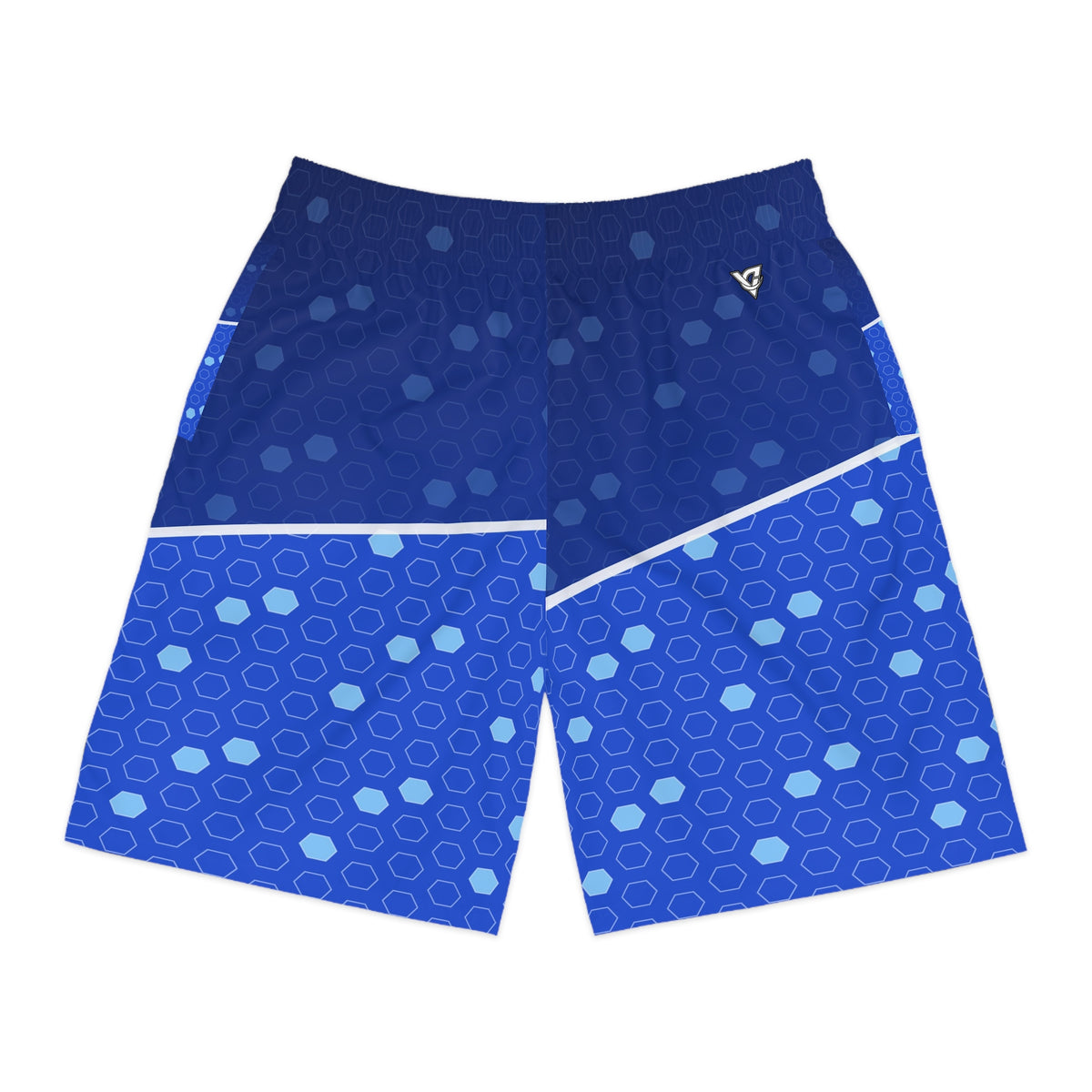 Soccer Royal Ice Hex Pitch Men's Athletic Shorts with Pockets