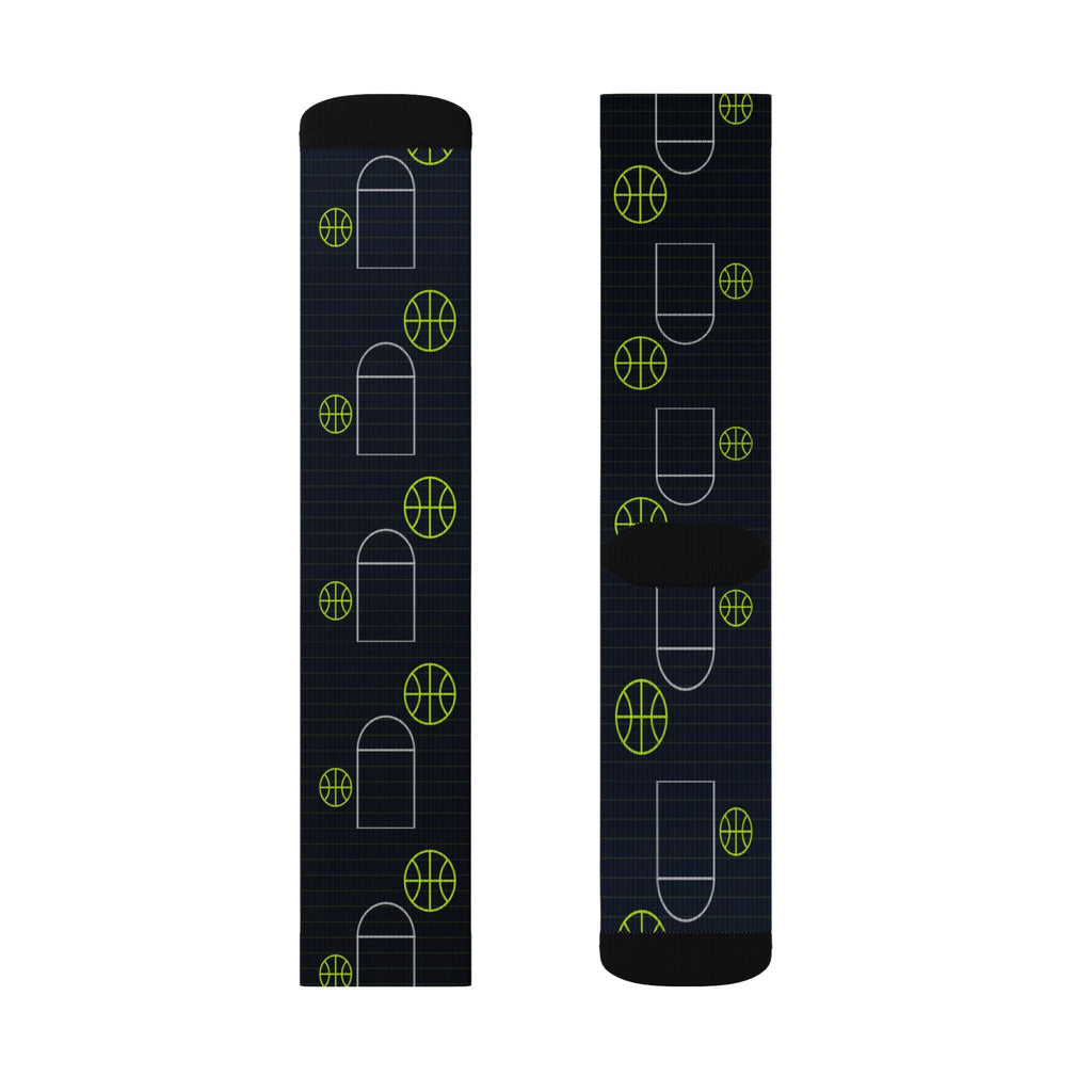 Basketball Volt Night Court Seam Athletic Crew Socks