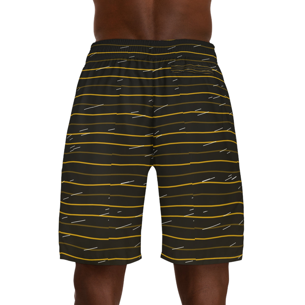 Running Gold Rush Pace Lanes Men's Athletic Shorts with Pockets