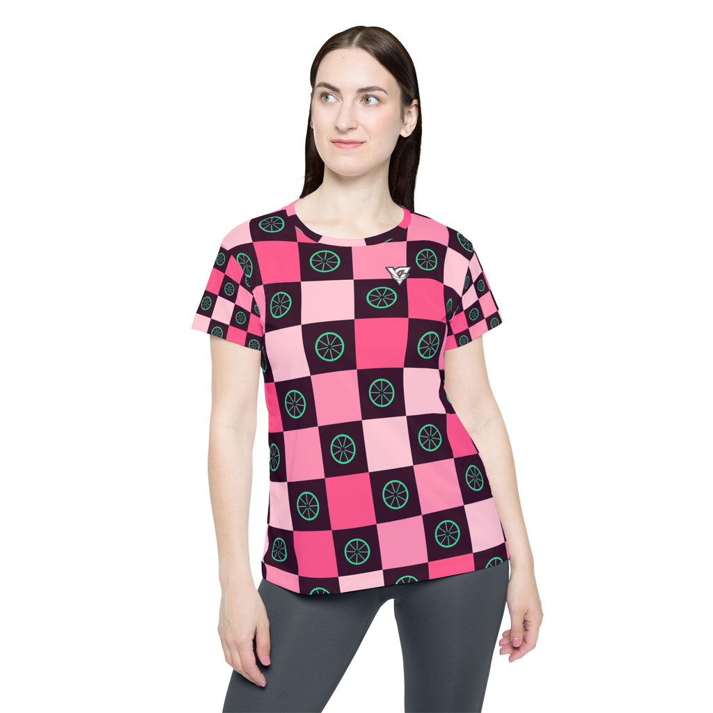 Cycling Flamingo Fizz Checker Drive Women's Sports Jersey