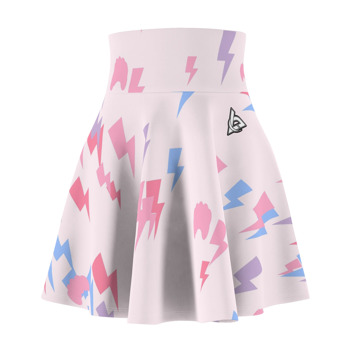 Yoga Cotton Candy Bolt Strike Women's Athletic Skater Skirt