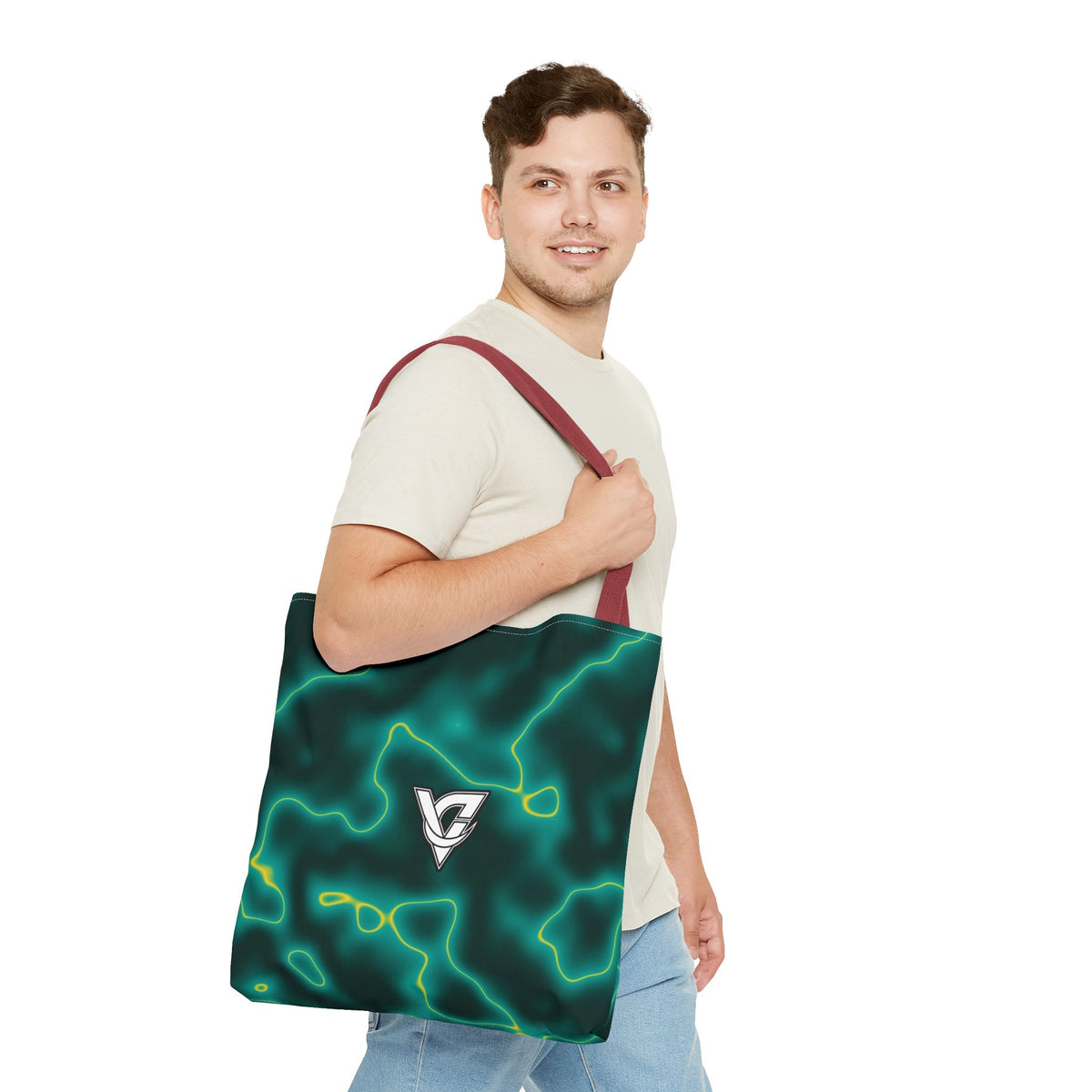Tropic Marble Tote Bag — All-Over Print Gym & Everyday Tote