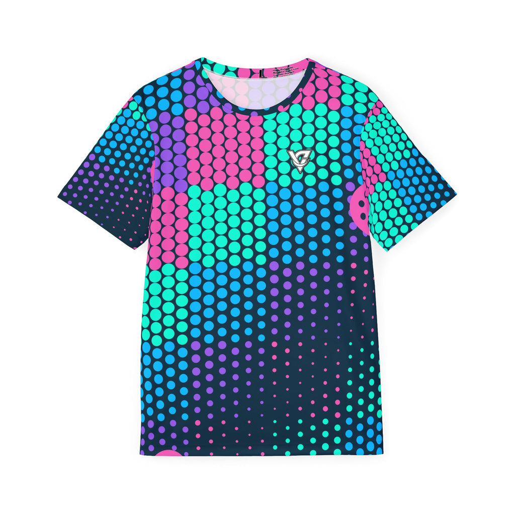 Pickleball Neon Lagoon Halftone Pulse Men's Sports Jersey